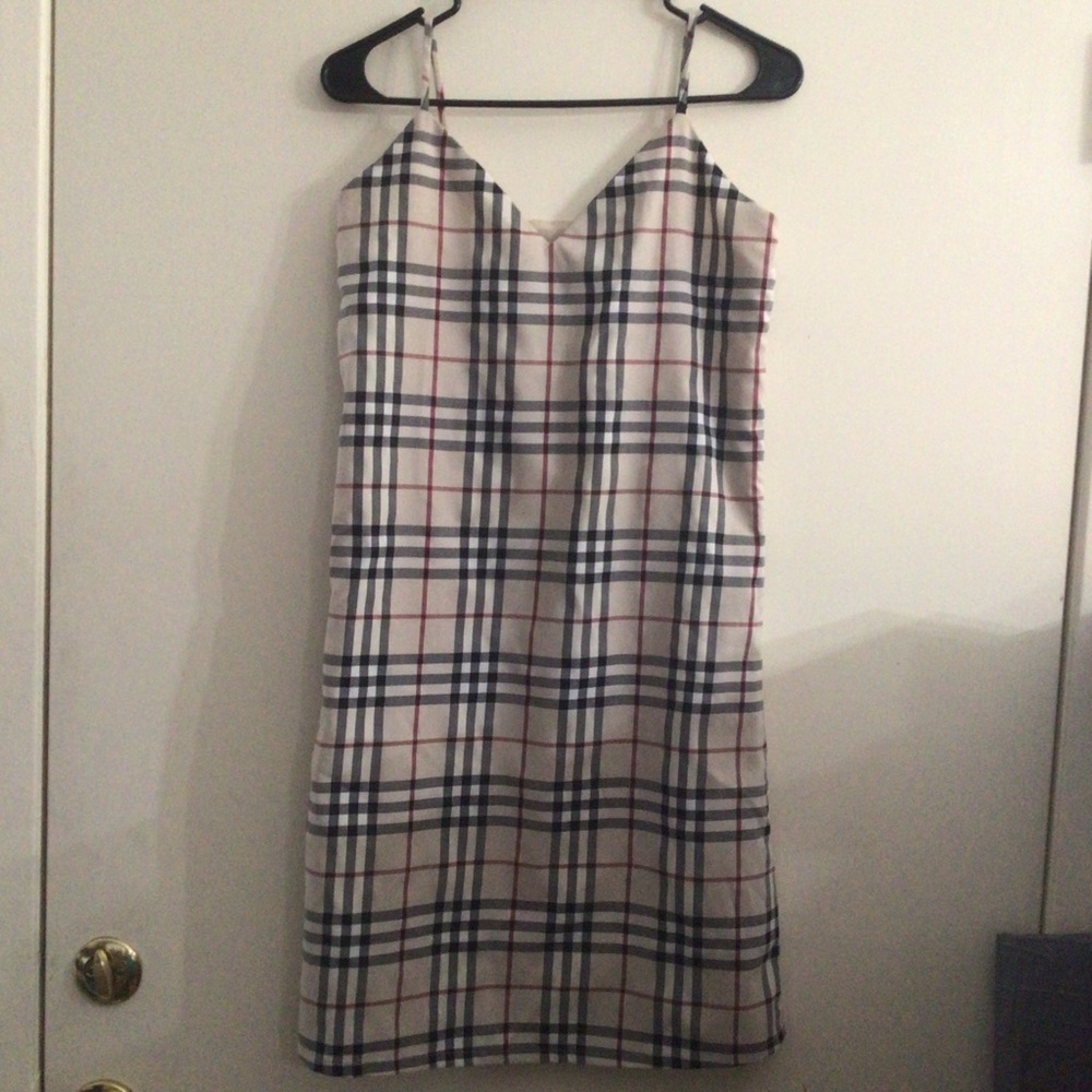 Burberry Check Pattern Dress - Black and White